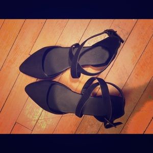 F_topbu Shoes Womens Cross Buckle Ballet Flats